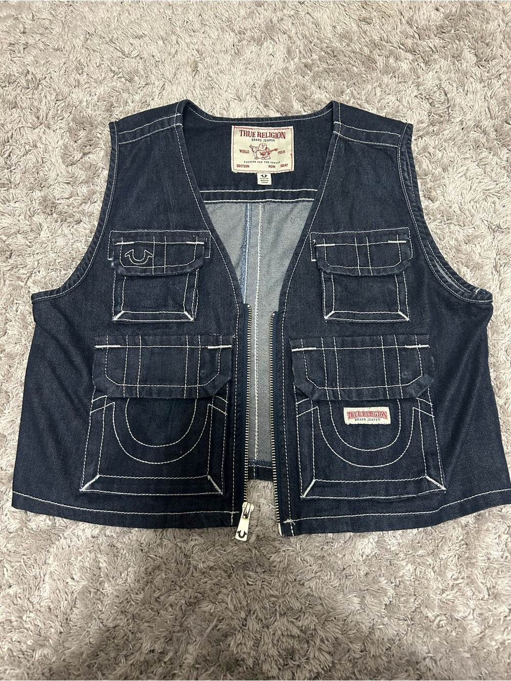 True Religion Denim Zip-Up Top Xs